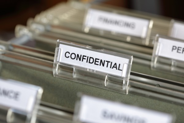 Image depicting confidential files